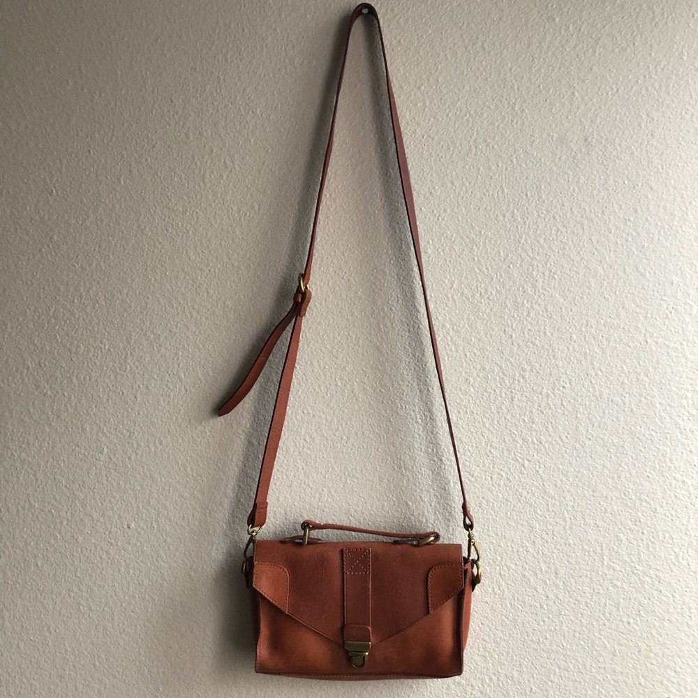 Madewell small leather brown bag